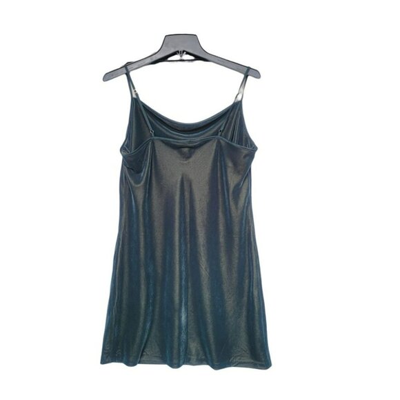 ⭐Banana Republic Velvet Slip Party Dress Dark Green Cowl Neck Women's Size S $99 - Picture 4 of 9